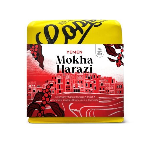 Yemen Mokha Harazi specialty coffee SCA 90+ natural anaerobic
