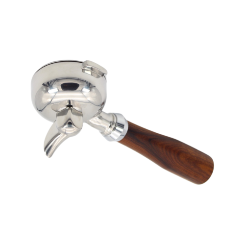 58mm bottomless portafilter handle with wooden grip