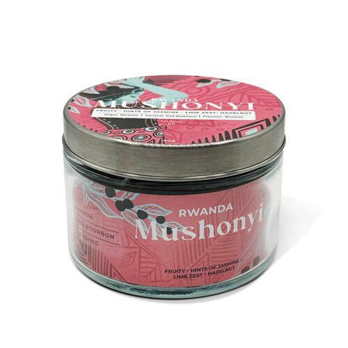 Rwanda Mushonyi 80g Coffee Jar – Front View