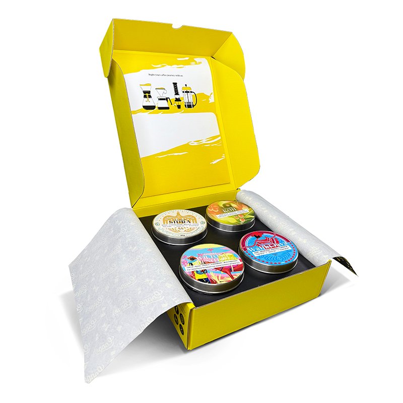 Discover the Copper Coffee Jar Box – four premium specialty coffees in one collection. A high-end tasting journey, perfect for gifts or indulgence.