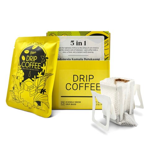 5 in 1 drip filter coffee pouches – specialty coffee from 5 origins