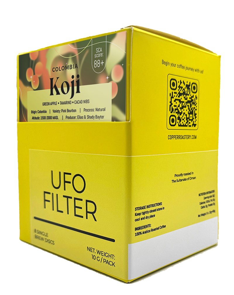 Colombia Koji UFO drip coffee brew discs