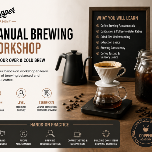 V60 and Cold Brew specialty coffee workshop at Copper Academy